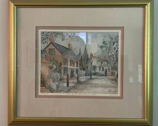 Duke of Gloucester Street, Williamsburg, VA Watercolor Print