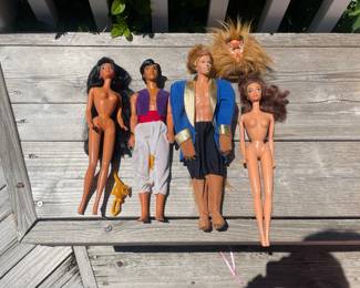 Assorted Vintage Barbie Dolls and Accessories