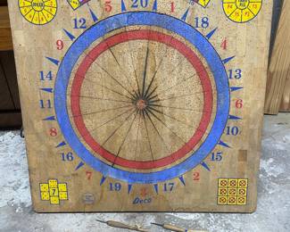 Vintage Deco Baseball Dartboard with Darts