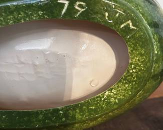 Vintage Italian Ceramic Watermelon Basket Bowl