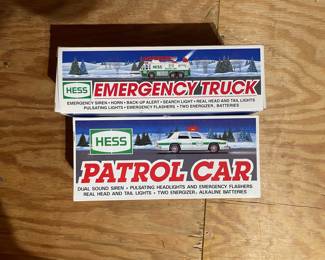 1996 Hess Emergency Truck and 1993 Hess Patrol Car Toy Set