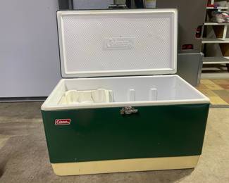 Vintage Coleman 54-Quart Steel Belted Cooler