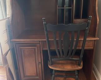 Vintage Roll Top Desk with Chair