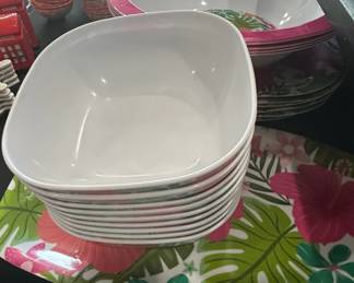 Melamine Serving Bowls and Tray Set