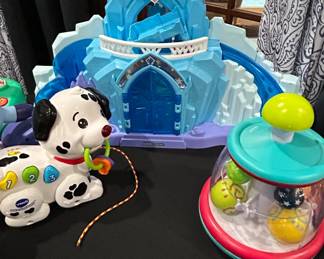 FisherPrice Little People Disney Frozen Elsas Ice Palace Playset and VTech Pull Sing Puppy