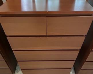 IKEA MALM Drawer Chest Brown Stained Ash Veneer second image