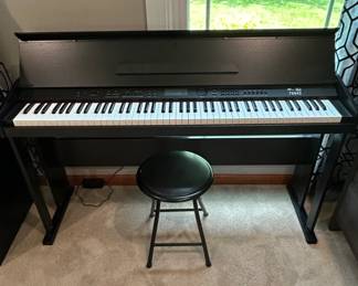 Digital Piano Keyboard with Stool