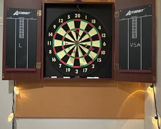 AccuDart Bristle Dartboard with Cabinet