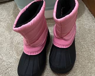Polo Ralph Lauren Pink and Black Puffer Snow Boots