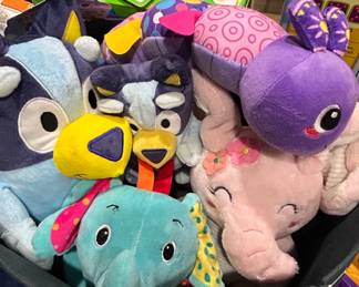 Bluey and Bingo Plush Toys with Elephant and Caterpillar Toys