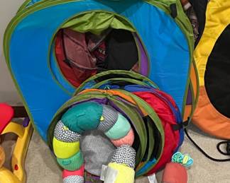 Playz Piece Kids Pop up Play Tent Crawl Tunnel and Ball Pit Set