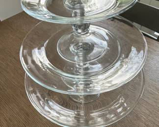 Anchor Hocking Presence Tier Glass Serving Stand second image