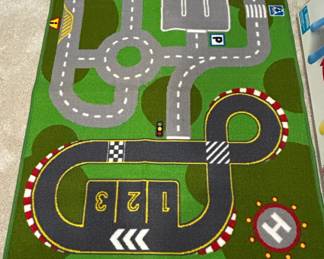 IKEA LILLABO Play Mat Rug with Race Track and City Scene