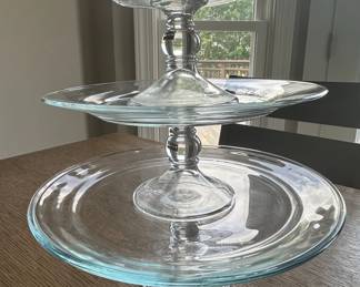 Anchor Hocking Presence Tier Glass Serving Stand