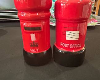 Red British Post Box Salt and Pepper Shakers