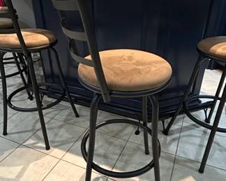 Mainstays Swivel Bar Stool with Upholstered Seat second image