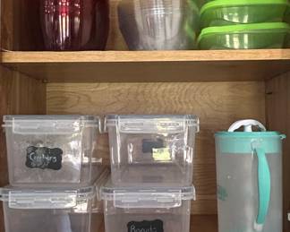Assorted Food Storage Containers and Pitcher Set