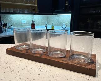 Beer Flight Tasting Set with Wooden Caddy