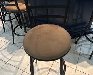 Mainstays Swivel Bar Stool with Upholstered Seat