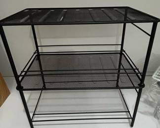 TwoTier Metal Mesh Shelving Unit