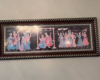 Giri Raj Painting of Radha and Krishna on a Swing second image
