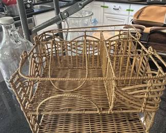 Wicker Cutlery Holder or Caddy