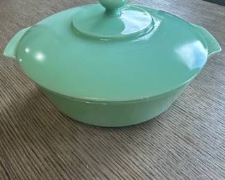 Anchor Hocking Fire King Jadeite Casserole Dish with Lid