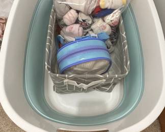 Collapsible Baby Bathtub with Assorted Socks and Pouch