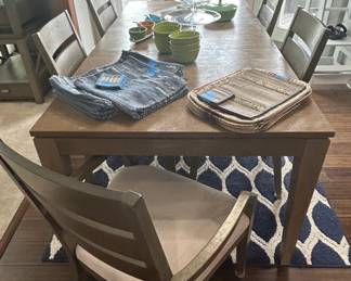 Set of Wooden Dining Chairs with Upholstered Seats