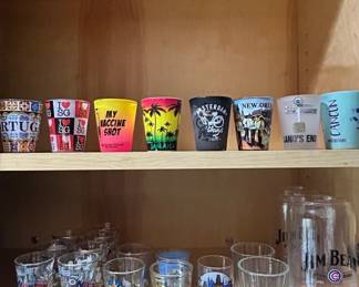 Assorted Souvenir Shot Glasses and Tumblers