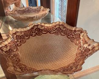 Large Ceramic Serving Bowl and VIETRI Rufolo Glass Serving Bowl fourth image