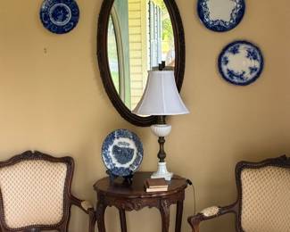 Antique Flow Blue Plates - small group of what is available