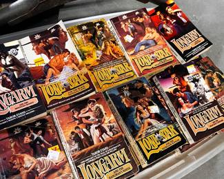 3 boxes of western paperbacks