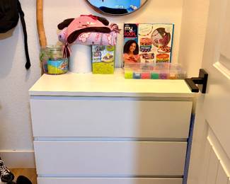 Nice IKEA Malm 3-Drawer dresser & craft supplies