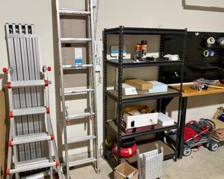 14ft & 16ft Ladders & Garage Storage & Work Bench