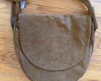 Vintage Suede Donna Karan New York Cross Body Bag Purse