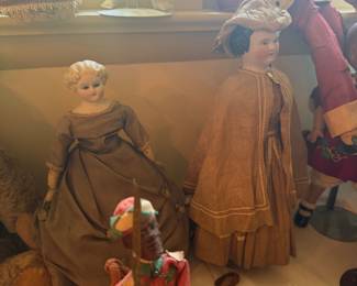 19th century porcelain head doll