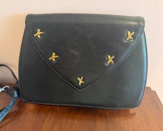 Paloma Piccosso for Tiffany & Co Vintage Leather Long Shoulder Black Purse