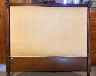 Louis XVI style upholstered wooden headboard