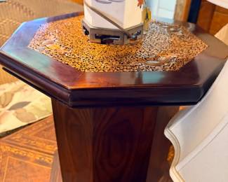 Octagonal Asian style side table
