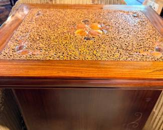 Asian-style wooden storage trunk or cocktail table