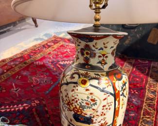 Chinoiserie porcelain ginger jar lamp 
