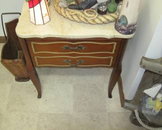 Marble Top End Table