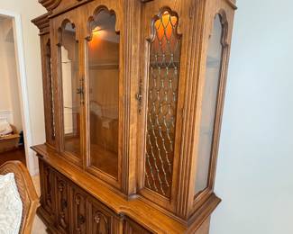 China cabinet and credenza, lighted