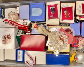 Dozens Of Boxed Immaculate Ornaments 