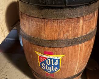 . . . vintage Heilmann beer keg stool