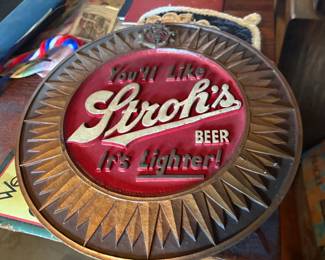 . . . Stroh's chalkware sign