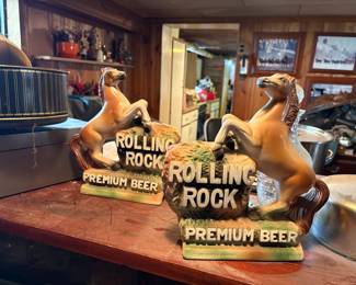 . . . Rolling Rock pair of horses
