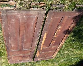 LARGE ROLLER DOORS W/HARDWARE