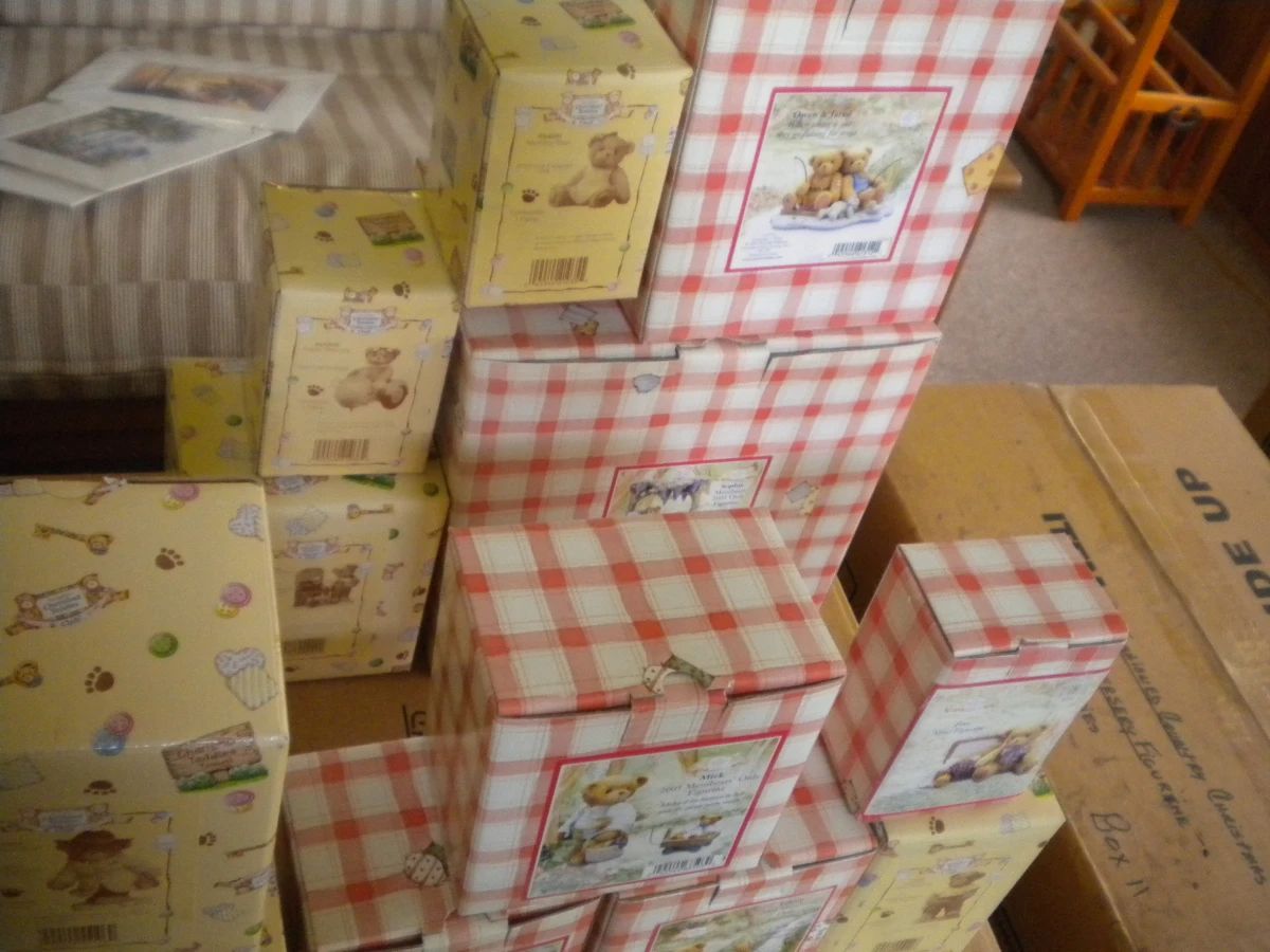 OVER 250 collectible Cherished Teddies all LIKE NEW in boxes ,  more pics soon 